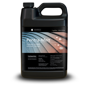 Black 1 gallon jug labeled Pentra-Melt