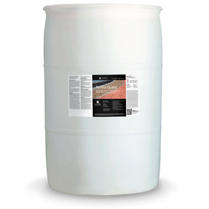White 55 gallon drum labeled Pentra-Finish EXT