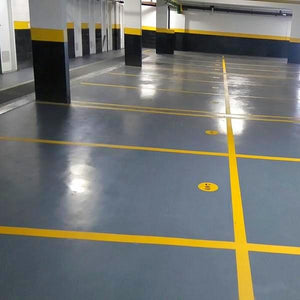 Parking lot lines colored with Pentra-Paint LM